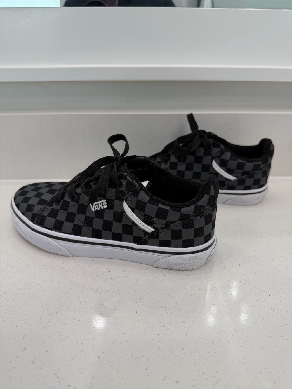Vans Kids Black & Gray Checkerboard Low-Top Sneakers - Picture 5 of 5